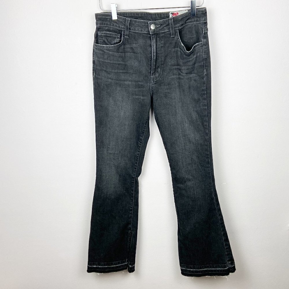 SIWY | Black Boot Cut Split Raw Edge Hem 29